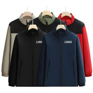 Wholesale High Quality Men's <b>Jackets</b> Casual Sports <b>Jackets</b> Customized Printed Stand Collar Outdoor Lightweight Windproof <b>Jackets</b> - Product Image 3