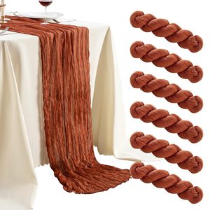 Chemins <span class=keywords><strong>de</strong></span> <span class=keywords><strong>table</strong></span> en étamine en terre cuite Chemins <span class=keywords><strong>de</strong></span> <span class=keywords><strong>table</strong></span> en <span class=keywords><strong>gaze</strong></span> Chemins <span class=keywords><strong>de</strong></span> <span class=keywords><strong>table</strong></span> Boho pour douche nuptiale Décorations <span class=keywords><strong>de</strong></span> fête d'anniversaire <span class=keywords><strong>de</strong></span> mariage - Product Image 1