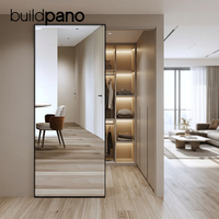 Porte coulissante intérieure moderne en aluminium blanc et verre, style grange, pour séparation de pièce (salle de bain, chambre et salon)