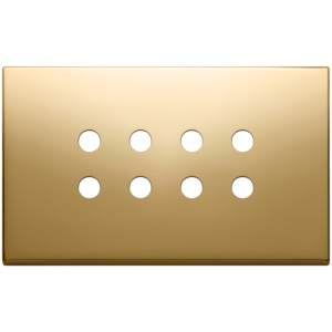 Placa de Puerta Dorada Redonda de 4Mx8, 14.7x9.7x1.4mm, Acabado Metálico - Product Image 1