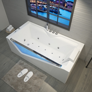 Baignoire spa à remous intérieure moderne de style japonais jacuzzis à <span class=keywords><strong>hydromassage</strong></span> pour couples - Product Image 6