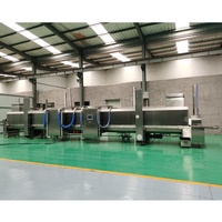 Máquina de cocina para hornear al vapor continuo, horno de túnel para hornear, equipo para asar pollo, máquina para asar carne de pollo