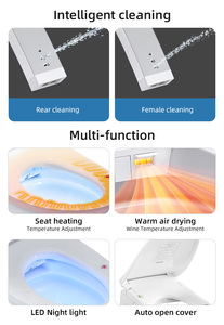 Asiento de inodoro inteligente de autolimpieza del fabricante Compre asiento de inodoro fragante de descenso lento para el hogar Venta caliente <span class=keywords><strong>Tapa</strong></span> de inodoro inteligente de plástico - Product Image 2