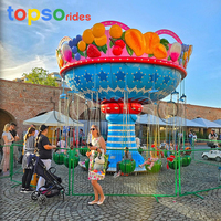 Commerciële attractieparkattracties Draaiende 16-persoons Fruitvliegende stoelen te koop