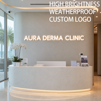 Enseigne lumineuse personnalisée à lettres en relief époxy, illuminée pour salons de beauté