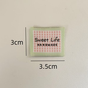 Tela escocesa hecha a mano punto clásico bordado marca bolsa <span class=keywords><strong>ropa</strong></span> calcetines parche de costura decorativo etiqueta tejida - Product Image 6