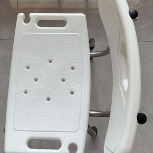 Shower Chair With Backrest Aluminum Alloy White Non Slip <b>Bathroom</b> <b>Stool</b> For Elderly Disabled Pregnant Women - Product Image 1