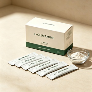 Suplemento al por mayor de L-Glutamina en polvo sin sabor, aminoácido en sobres, 30 porciones, nutrición portátil para el bienestar. - Product Image 1