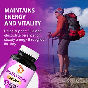 Capsules de potassium OEM ODM directement de l'usine, contenant 500 mg de potassium, favorisent la fonction digestive, capsules de supplément de potassium - Product Image 2