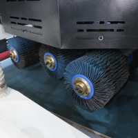 Machine de ponçage industrielle automatique à moteur rotatif, robuste, pour métaux, avec bande large, pour ébavurage et polissage de tôles en acier au carbone
