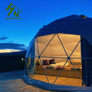 Prefab Terisolasi Geo Dome Tahan Air Camping Geodesic Dome <span class=keywords><strong>Tenda</strong></span> <span class=keywords><strong>Tenda</strong></span> dengan Tirai - Product Image 4