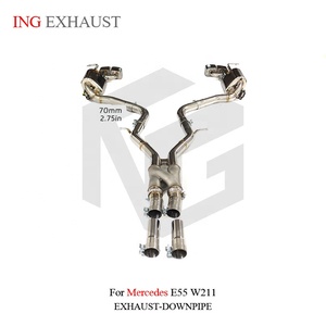 Système d'échappement Cat-Back Valvetronic en acier inoxydable ING avec tuyau en Z pour Mercedes-Benz <span class=keywords><strong>E55</strong></span> W211 5.5L 70mm Performance Vente en gros - Product Image 4