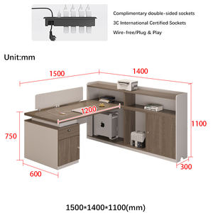 Scrivania in legno moderna commerciale ecocompatibile | Scrivania modulare a forma di L per Computer | Preferito dall'impresa di assemblaggio semplice - Product Image 4