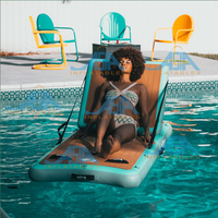 Chaise d'eau de piscine flottante gonflable à prix d'usine/chaise longue de piscine gonflable avec siège d'élingue confortable pour piscine