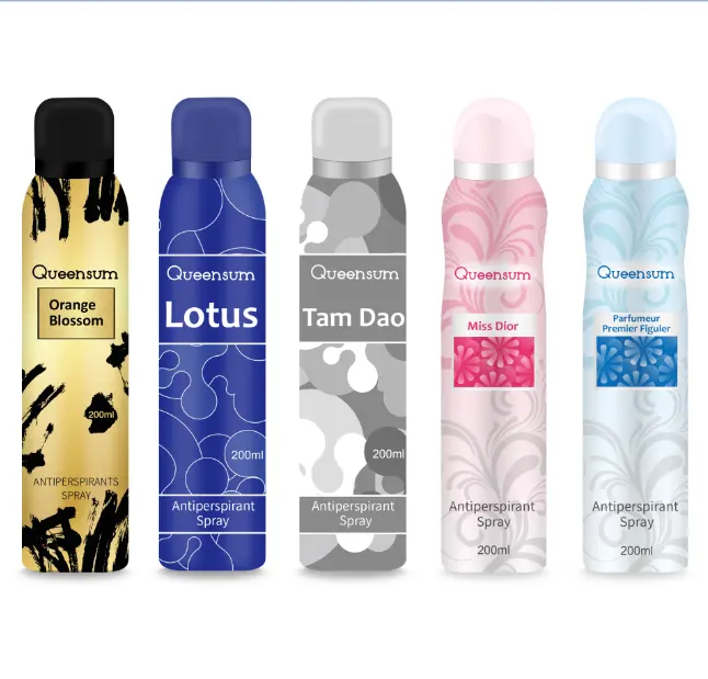 Ücretsiz örnek Deodorant ve Antiperspirant sprey OEM parfüm vücut spreyi