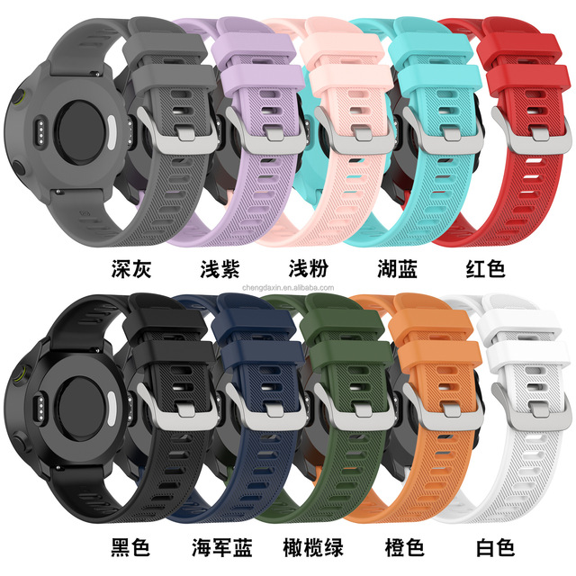 Silicone Replacement Wristband for Garmin Forerunner 158/55 Watch Rubber Strap Sports Wristband 20mm Replacement Strap 20mm