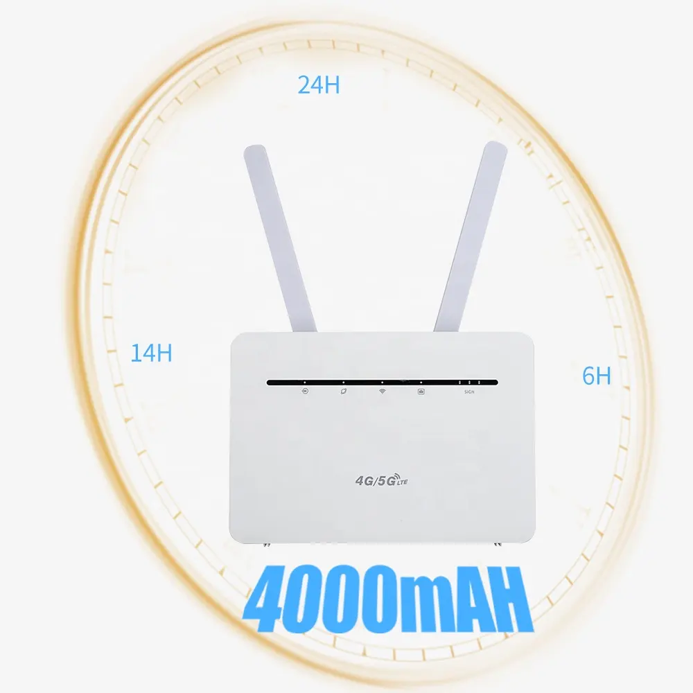 Allinge sds008 mở khóa b535 4G CPE wifi Router không dây Cat4 với khe cắm thẻ Sim 4000mAh pin 4G Wifi Router