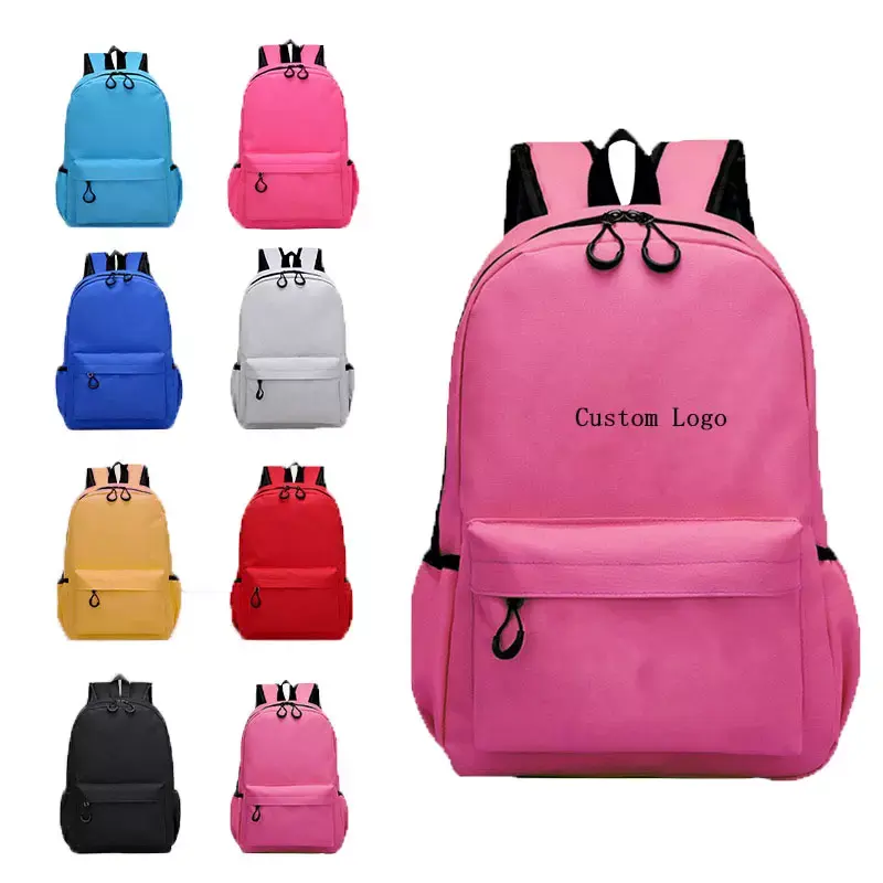 600D Back Pack 420D Waterproof 300D Polyester Custom Pink Red Navy Blue Yellow Black Cheap BOOK Bag Backpack School Bag