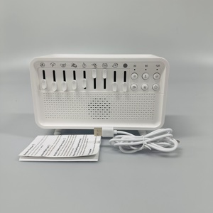 Diffusore d'aria umidificatore rumore bianco suono macchina di simulazione fiamma luce notturna con 8 suoni ambientali Aroma umidificatore per il sonno - Product Image 6