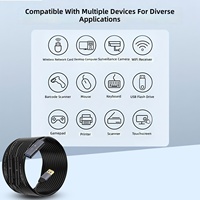 Kabel Ekstensi USB 3.0 Male-to-Female dengan Penguat Sinyal Berbasis Chip, Dilindungi Aluminium Foil, Layar Ganda untuk Printer dan Kamera