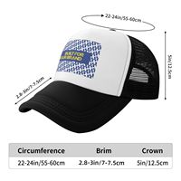 Gorra Trucker de Malla de Perfil Alto Personalizada, Transpirable, con Cierre a Presión, de Algodón, para Uso Casual, Hip Hop y Streetwear