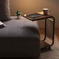 Table basse amovible en pierre pour salon, petite table d'appoint moderne et simple pour appartement, chariot de rangement