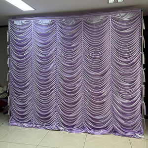 Telón de Fondo con Diseño de Ondas Oceánicas, Pantalla Decorativa para Escenarios, Cortina en Forma de Cola de Pez con Base para Eventos y Bodas - Product Image 4