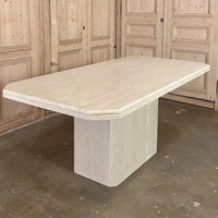 Meubles de salon Newstar Modern Luxury Natural Beige Roman Travertine, table à manger en travertin romain