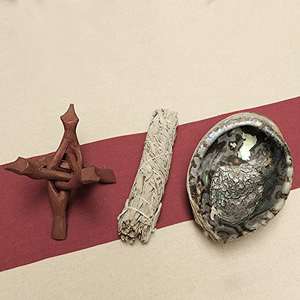 Premium Larger <span class=keywords><strong>Abalone</strong></span> <span class=keywords><strong>Shell</strong></span> zur Reinigung von Bundle mit 5 Zoll natürlichem Holz stativ Stand White Sage für Yoga Home Fragrance - Product Image 4