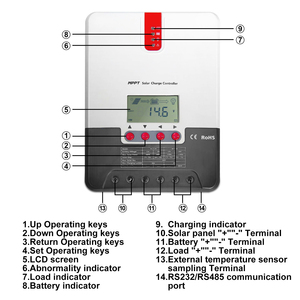 40A MPPT Solar-Laderegler 12V 24V Auto für Solarsysteme zum Laden von Li-Batterien <span class=keywords><strong>ML2440</strong></span> Mit RS232 485 Kommunikation - Product Image 5
