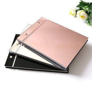 Oro Plata Rosa Oro Blanco Negro Acrílico Cubierta Boda Invitados Libros Con Logotipo Personalizado - Product Image 1