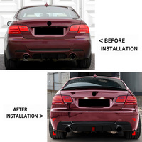 Diffuseur arrière et lèvre de spoiler pour BMW Série 3 E92 E93 06-13 M Sport MP Style, motif fibre de carbone, kit carrosserie pare-chocs, vente en gros