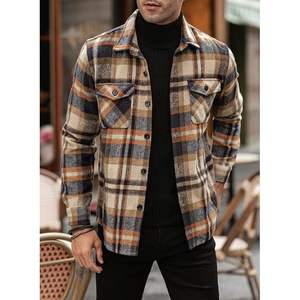 2025 Men's <b>Flannel</b> Shirts Shackets Casual Button Down Plaid Winter Cotton <b>Jacket</b> with Pockets Lightweight - Product Image 1
