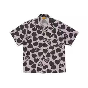 Camisa de manga corta con estampado completo de verano de marca de moda, camisa informal de playa de manga corta para hombres y mujeres - Product Image 6