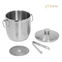 Refroidisseur pour vin et bière, seau à glace Portable avec couvercle et cuillère à glace, vente en gros