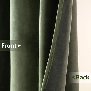 <span class=keywords><strong>Tende</strong></span> in <span class=keywords><strong>velluto</strong></span> Bindi <span class=keywords><strong>verde</strong></span> oliva elegante con Grommet da teatro a prova di freddo per stanza insonorizzata <span class=keywords><strong>tende</strong></span> oscuranti - Product Image 3