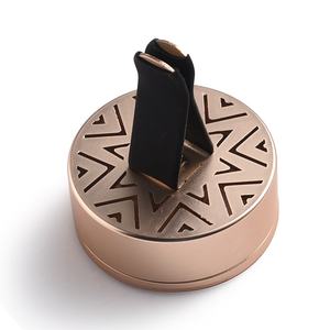 Low Price Simple Design Gold Plated Round Metal Car Fragrance - Product Image 4