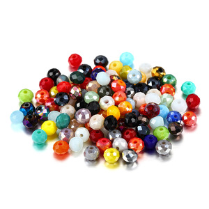Crystal Glass Beads Mixed Colors 6mm <b>For</b> Jewelry Making Loose Beads Artisan Craft Supplies - Product Image 1