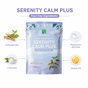 Bebida Diaria <span class=keywords><strong>para</strong></span> el Bienestar, Mezcla Serenity Calm Plus con Magnesio, L-Teanina, Ashwagandha, Vitamina D3 en Sobres, Directo de Fábrica, OEM, ODM - Product Image 5