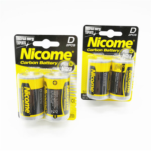 NICOME <span class=keywords><strong>R20</strong></span> 아연 탄소 원통형 배터리 10Wh 1.5V 전동 공구 소비자 전자 제품 가전 제품 ROHS 원격 제어 - Product Image 1