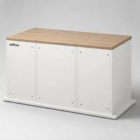 Meubles de chambre d'hôtel modernes : Armoire de rangement en bois sur mesure avec coiffeuse et éclairage