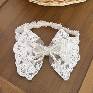 Polyvalent pour <span class=keywords><strong>Amazon</strong></span> Bandeau à fleurs en mousseline de soie pour bébé enfants Ornement d'accessoires pour cheveux en dentelle - Product Image 4