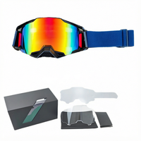 Lunettes de ski tout-terrain HX Moto01 personnalisables avec logo MX BMX, protection UV durable, film anti-déchirure, anti-buée, monture intégrale PC/TPU