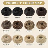 Extensions de cheveux synthétiques bouclés en forme de chignon, postiche queue de cheval, fibre haute température, 60g, portable, bande élastique flexible, blond