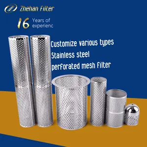 Food grade 80 Mesh Food Grade Stainless Steel perforated cartridge beer fermenter filter strainer metal perforated mesh filter