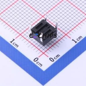 TC-6610-6-160G Tactile Switch Through hole Component THT-4P,6x6mm Switch Single Pole Single Throw Round Button 1.6N Through Hole - Product Image 2