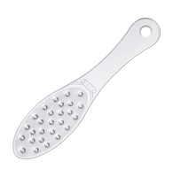 Râpe à pieds professionnelle en acier inoxydable double face pour éliminer les callosités, utilisable sur pieds mouillés