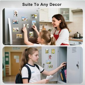 Marcos magnéticos para refrigerador, bordes lisos, nevera acrílica, imán magnético de doble cara, Marcos acrílicos para imagen - Product Image 6