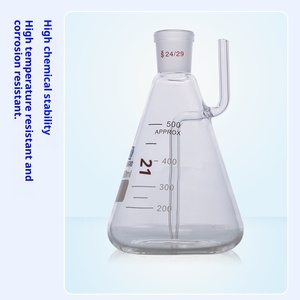 Hca chưng cất bình trào ngược thiết bị hình nón Ống tam giác Bình 250-1000ml thủy tinh borosilicate cao nhiệt độ cao - Product Image 1