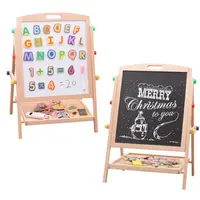 Kinder malen Zeichnung Tafel Zeichnung Schreib brett Staffelei Holz verstellbare Tafel Whiteboard Doppelseitiges Kind 2 in 1